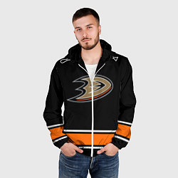 Ветровка с капюшоном мужская Anaheim Ducks Selanne, цвет: 3D-белый — фото 2