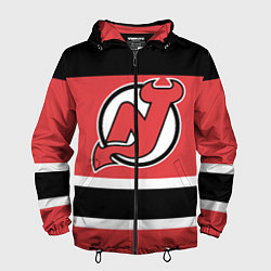 Ветровка с капюшоном мужская New Jersey Devils, цвет: 3D-черный