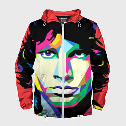 Ветровка с капюшоном мужская Jim morrison, цвет: 3D-белый