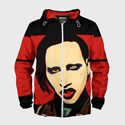 Ветровка с капюшоном мужская Mаrilyn Manson, цвет: 3D-белый