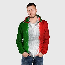 Ветровка с капюшоном мужская Italian, цвет: 3D-белый — фото 2