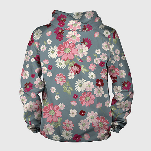 Мужская ветровка Цветочки / 3D-Черный – фото 2