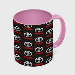 Кружка 3D Toyota, цвет: 3D-белый + розовый