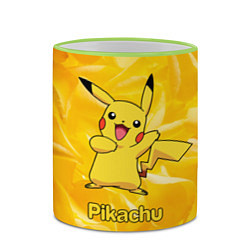 Кружка 3D Pikachu, цвет: 3D-светло-зеленый кант — фото 2