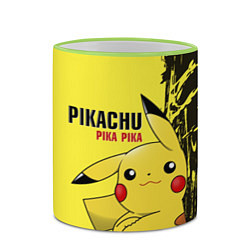 Кружка 3D Pikachu Pika Pika, цвет: 3D-светло-зеленый кант — фото 2