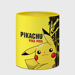 Кружка 3D Pikachu Pika Pika, цвет: 3D-белый + желтый — фото 2