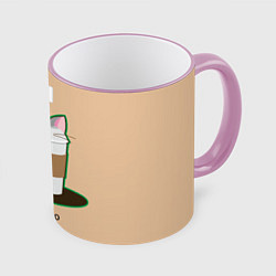 Кружка 3D Catpuccino, цвет: 3D-розовый кант