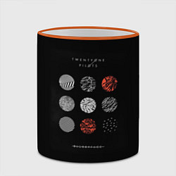 Кружка 3D Twenty one pilots: Blurrveace, цвет: 3D-оранжевый кант — фото 2
