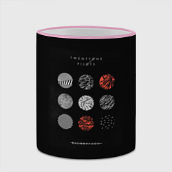 Кружка 3D Twenty one pilots: Blurrveace, цвет: 3D-розовый кант — фото 2