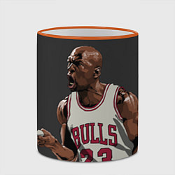 Кружка 3D Bulls 23: Jordan, цвет: 3D-оранжевый кант — фото 2