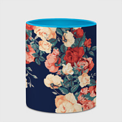 Кружка 3D Fashion flowers, цвет: 3D-белый + небесно-голубой — фото 2