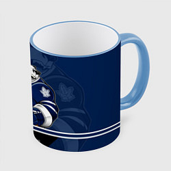 Кружка 3D Toronto Maple Leafs, цвет: 3D-небесно-голубой кант