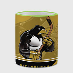 Кружка 3D Pittsburgh Penguins, цвет: 3D-светло-зеленый кант — фото 2