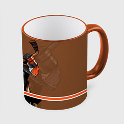 Кружка 3D Anaheim Ducks, цвет: 3D-оранжевый кант
