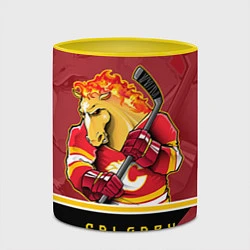 Кружка 3D Calgary Flames, цвет: 3D-белый + желтый — фото 2