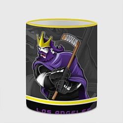Кружка 3D Los Angeles Kings, цвет: 3D-желтый кант — фото 2