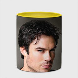 Кружка 3D Ian Somerhalder, цвет: 3D-белый + желтый — фото 2