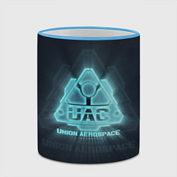 Кружка 3D Union Aerospace corporation, цвет: 3D-небесно-голубой кант — фото 2