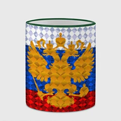 Кружка 3D Россия: полигоны, цвет: 3D-зеленый кант — фото 2
