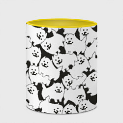 Кружка 3D Undertale Annoying dog, цвет: 3D-белый + желтый — фото 2