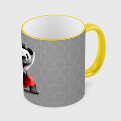 Кружка 3D Master Panda, цвет: 3D-желтый кант