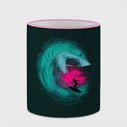 Кружка 3D Shark Vortex, цвет: 3D-розовый кант — фото 2