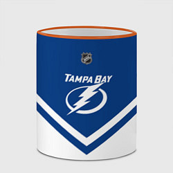 Кружка 3D NHL: Tampa Bay Lightning, цвет: 3D-оранжевый кант — фото 2