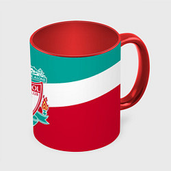 Кружка 3D Liverpool: You'll never walk alone, цвет: 3D-белый + красный