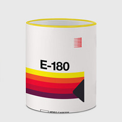 Кружка 3D VHS E-180, цвет: 3D-желтый кант — фото 2