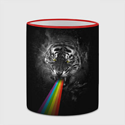 Кружка 3D Космический тигр, цвет: 3D-красный кант — фото 2