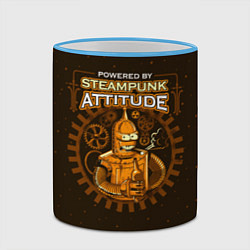 Кружка 3D Steampunk Attitude, цвет: 3D-небесно-голубой кант — фото 2