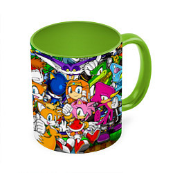 Кружка 3D Sonic Stories, цвет: 3D-белый + светло-зеленый