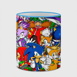 Кружка 3D Sonic Stories, цвет: 3D-небесно-голубой кант — фото 2