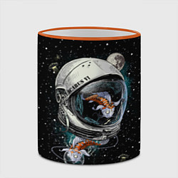 Кружка 3D Подводный космос, цвет: 3D-оранжевый кант — фото 2