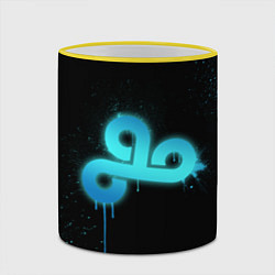 Кружка 3D Cloud 9: Black collection, цвет: 3D-желтый кант — фото 2