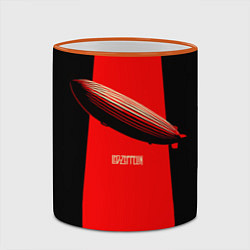 Кружка 3D Led Zeppelin: Red line, цвет: 3D-оранжевый кант — фото 2