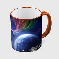 Кружка 3D Pink Floyd: Space, цвет: 3D-оранжевый кант