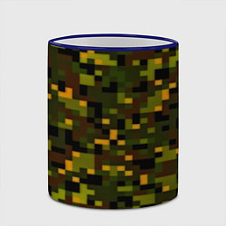 Кружка 3D Камуфляж пиксельный: хаки, цвет: 3D-синий кант — фото 2