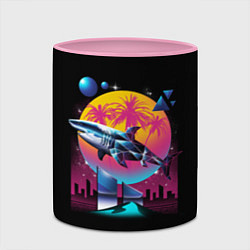 Кружка 3D Ретро акула, цвет: 3D-белый + розовый — фото 2