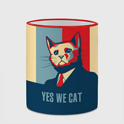 Кружка 3D Yes we CAT, цвет: 3D-красный кант — фото 2
