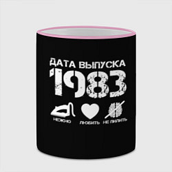 Кружка 3D Дата выпуска 1983, цвет: 3D-розовый кант — фото 2