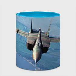 Кружка 3D МиГ-31, цвет: 3D-белый + небесно-голубой — фото 2