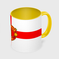 Кружка 3D Manchester Utd: England, цвет: 3D-белый + желтый