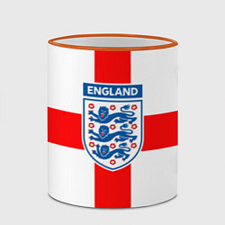 Кружка 3D Сборная Англии, цвет: 3D-оранжевый кант — фото 2