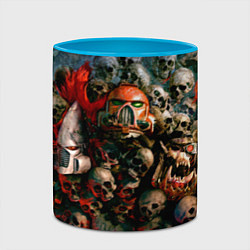 Кружка 3D Warhammer 40k: Skulls, цвет: 3D-белый + небесно-голубой — фото 2