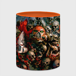 Кружка 3D Warhammer 40k: Skulls, цвет: 3D-белый + оранжевый — фото 2
