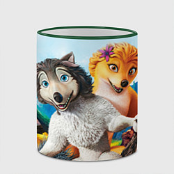 Кружка 3D Альфа и Омега 7, цвет: 3D-зеленый кант — фото 2