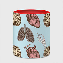 Кружка 3D Органы, цвет: 3D-белый + красный — фото 2