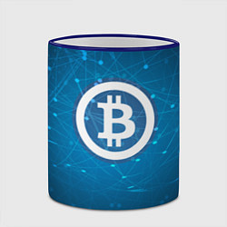 Кружка 3D Bitcoin Blue, цвет: 3D-синий кант — фото 2