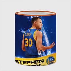 Кружка 3D Golden State Warriors 8, цвет: 3D-оранжевый кант — фото 2